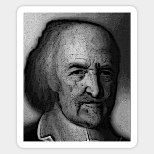 Thomas Hobbes Black and white Portrait | Thomas Hobbes Artwork 2 Magnet